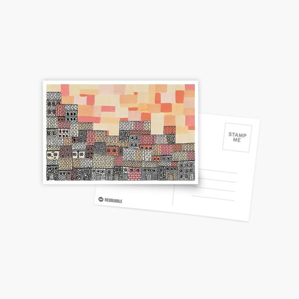 Imaginäre Dorfpostkarte Postkarte