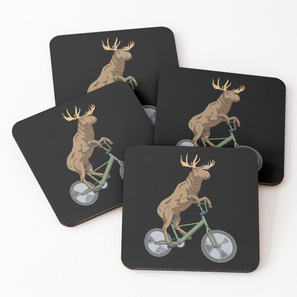 Item preview, Bicycle Moose Tshirt Women Hiking Moose Gifts Kids Moose designed and sold by DSWShirts.