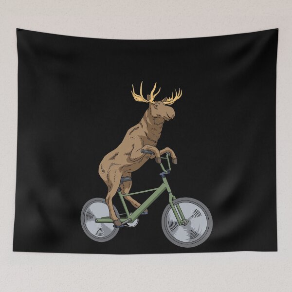 Item preview, Bicycle Moose Tshirt Women Hiking Moose Gifts Kids Moose designed and sold by DSWShirts.