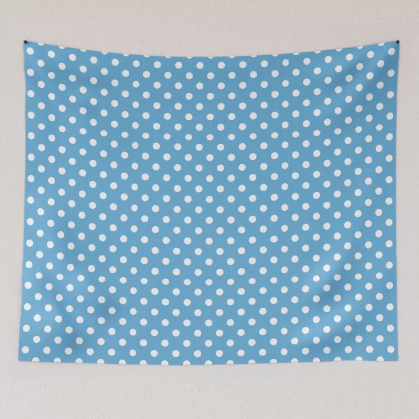 Item preview, Blue and white polka dot pattern designed and sold by cabgodfrey.