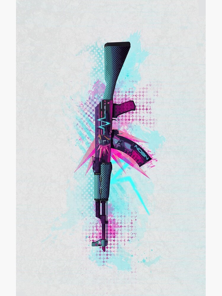 CS:GO Neon Rider AK-47 Pink Cyan Design Pro Gamer Postcard for Sale by  Twitchmeme | Redbubble