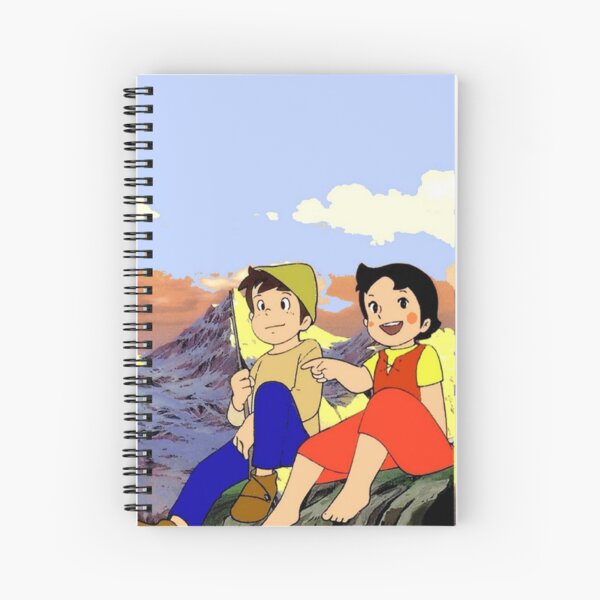 Heidi and Peter on the mountain. Spiral Notebook