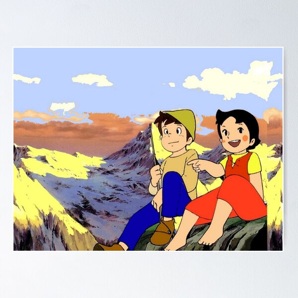 Heidi and Peter on the mountain. Poster