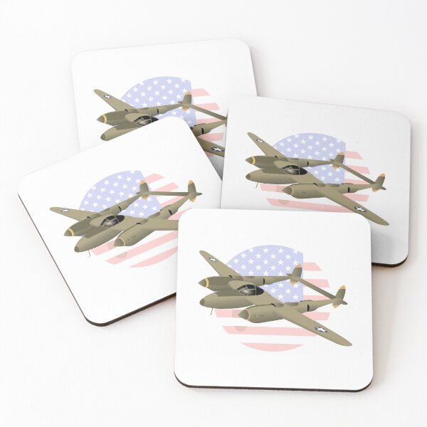 Item preview, WW2 P-38 Lightning Airplane with US Flag designed and sold by NorseTech.