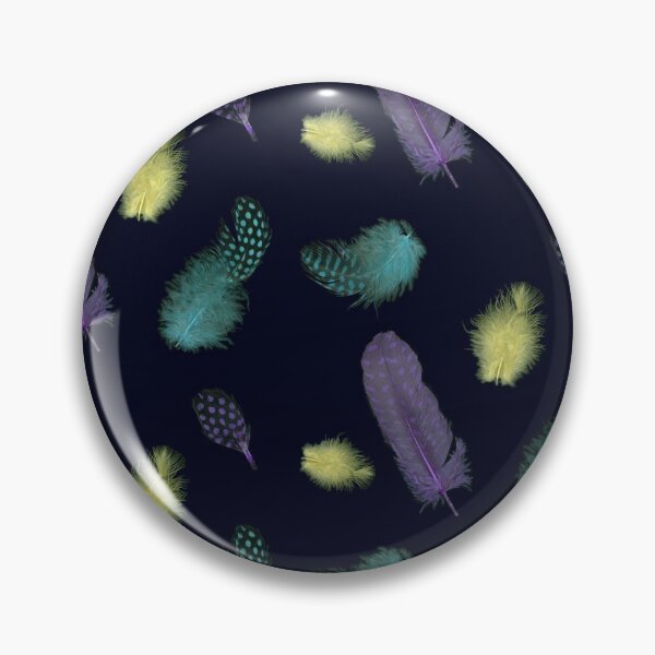Item preview, Feathers with dots blue green turquoise purple yellow designed and sold by ChrissiCreation.