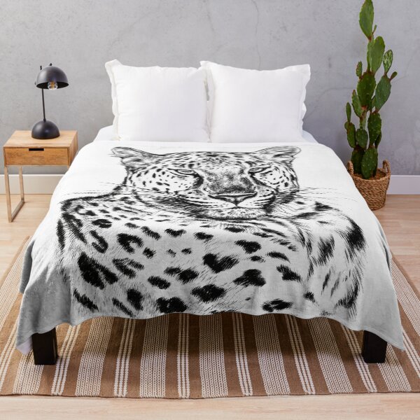 Item preview, Amur Leopard Portrait Black and White designed and sold by Rebecca Latham.