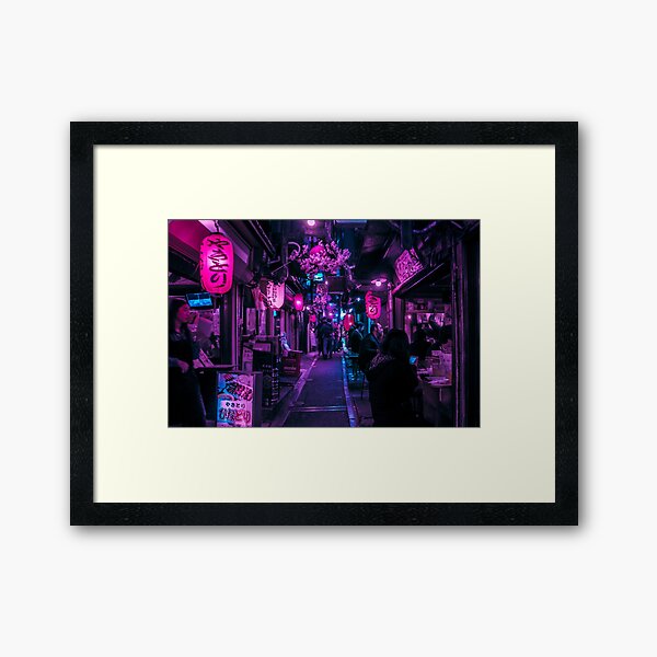 Tokyo Alley of Food & Beer Framed Art Print