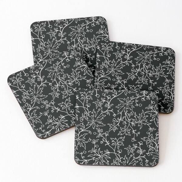Item preview, Black with leaves and berries designed and sold by Fahad  A K.