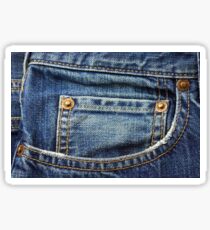 blue jean pocket Sticker