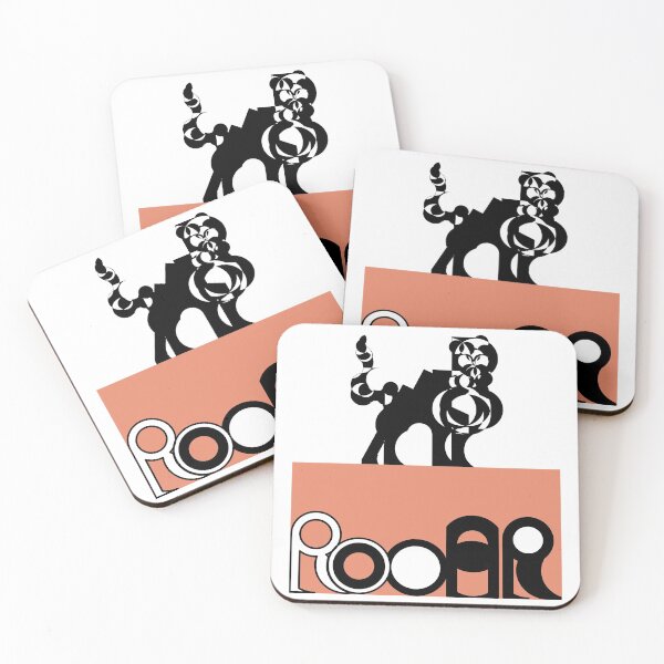 Item preview, Rooar Pink lettering art (Feline in center) V6 - within a box having a feline on top, decorated in pink. designed and sold by BDLVandFriends.