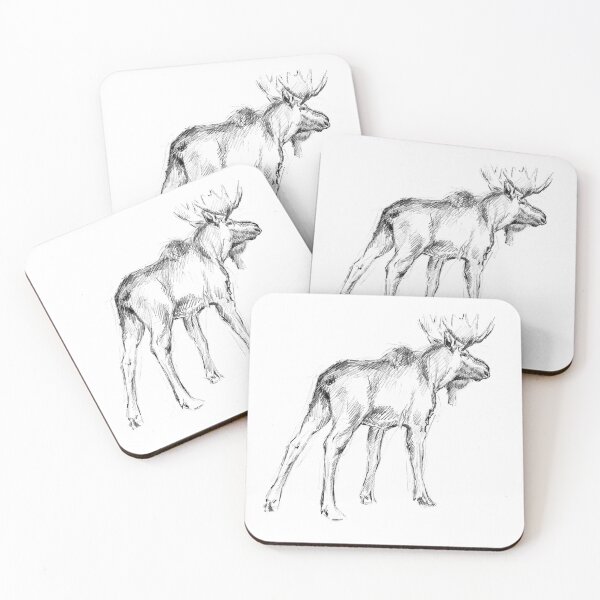 Item preview, Bull Moose Art Sketch designed and sold by Rebecca Latham.