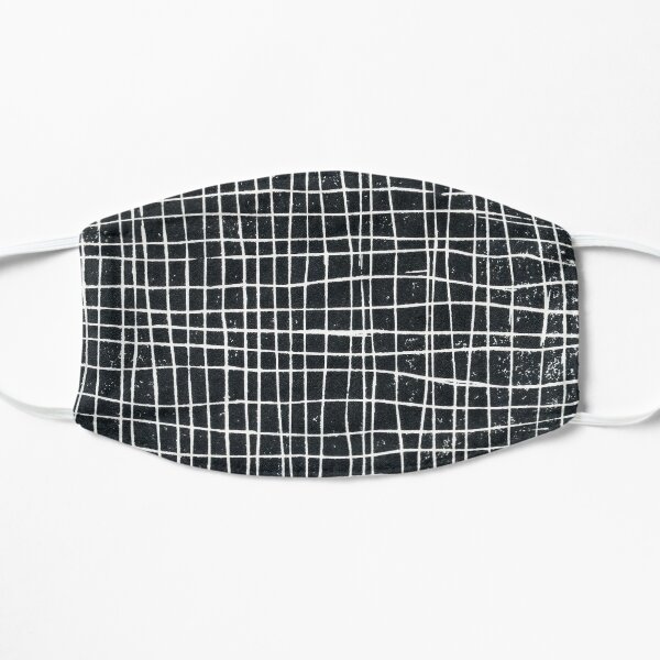 Black and White Pin Stripes Mask