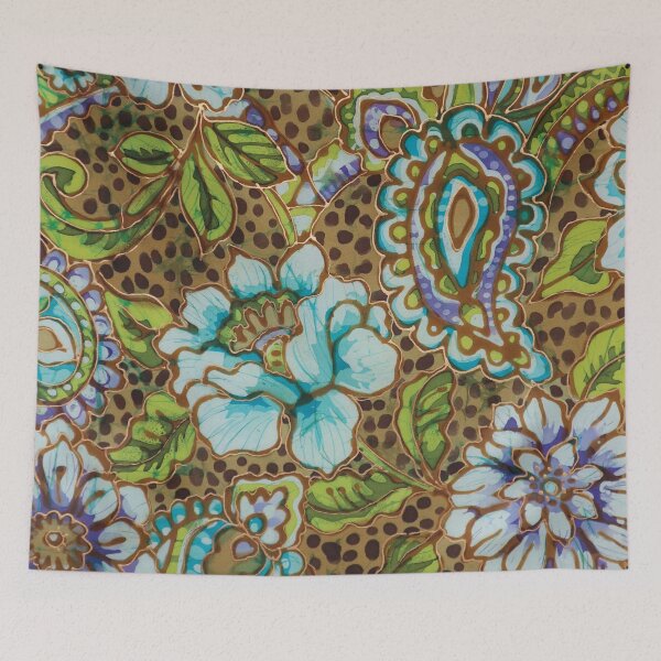 Item preview, Batik Paisley With Leopard Skin  designed and sold by Leslie Rogers Todder.