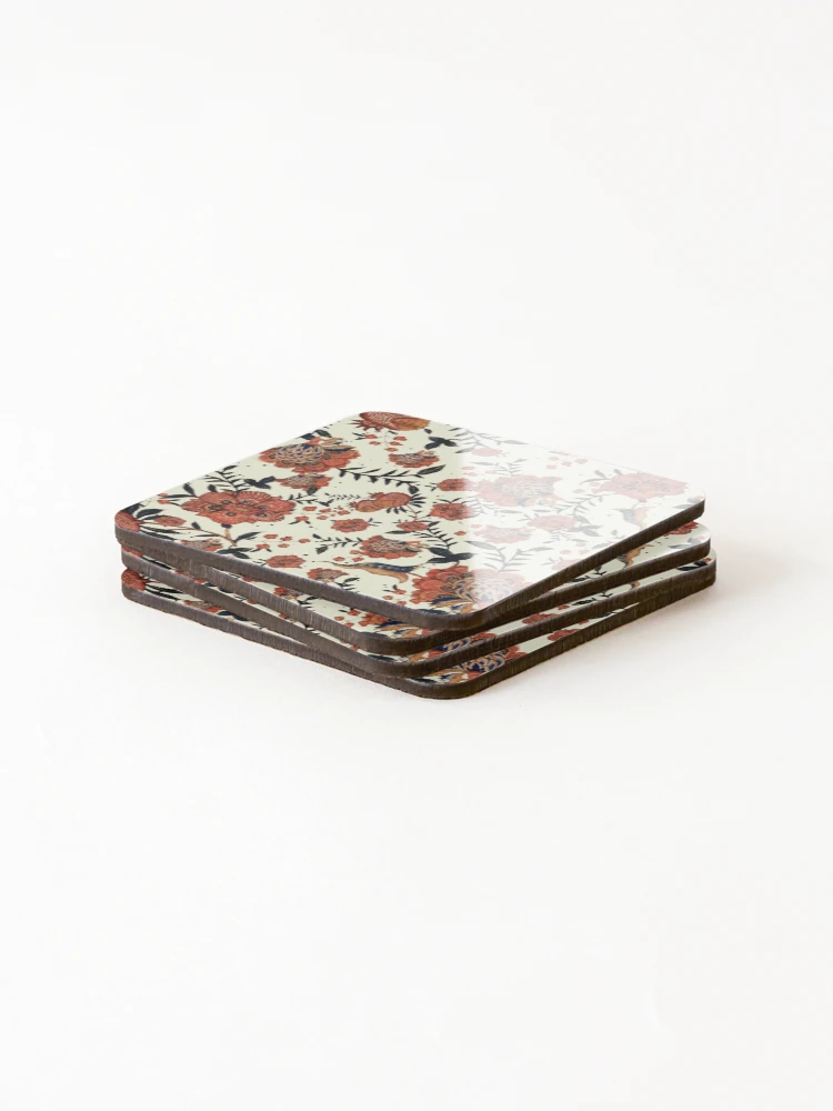 Thumbnail 4 of 5, Coasters (Set of 4), palampore print designed and sold by Rococodesigns.