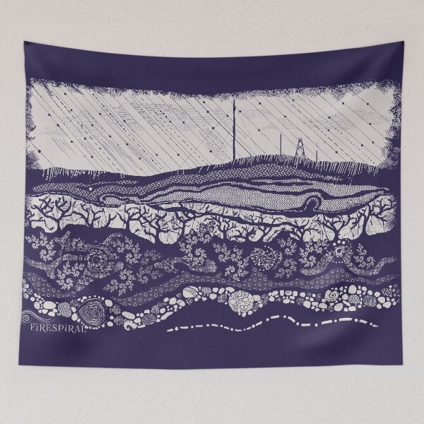 Item preview, Winter Hill light grey designed and sold by firespiral.