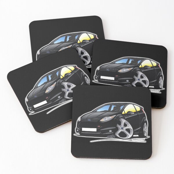 Item preview, Ford Fiesta (Mk7) ST Black designed and sold by Yeomans Cartoons.