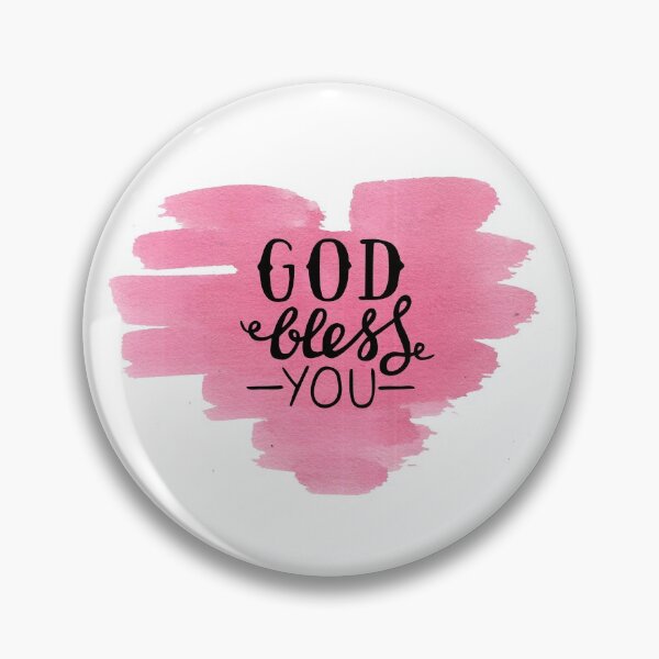 Item preview, Pink Heart God Bless You designed and sold by cabgodfrey.