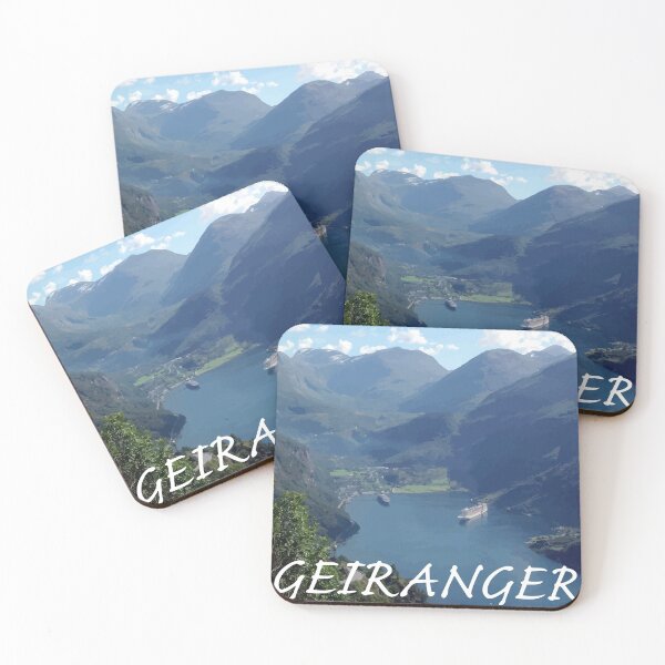 Item preview, Geiranger Village and Fjord with Text designed and sold by mattpanta.