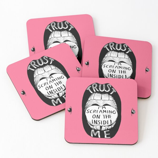 Item preview, Trust me. I'm screaming on the inside. Pink style. designed and sold by SUZE Gil.