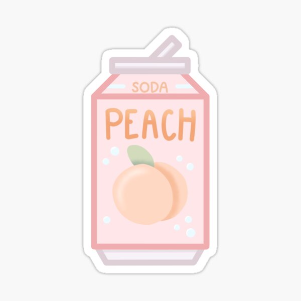 Peach Soda Sticker For Sale By Raspbeary Redbubble 6403