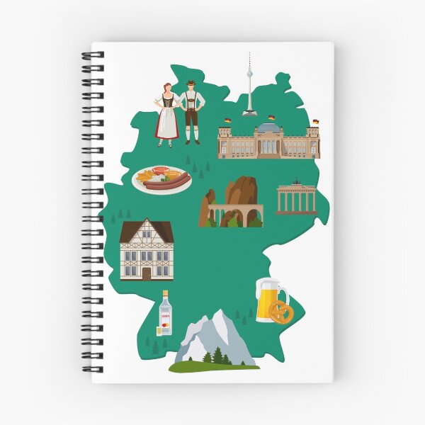 Item preview, Germany Map with German Stereotypes designed and sold by mattpanta.