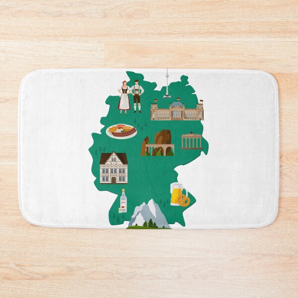 Item preview, Germany Map with German Stereotypes designed and sold by mattpanta.