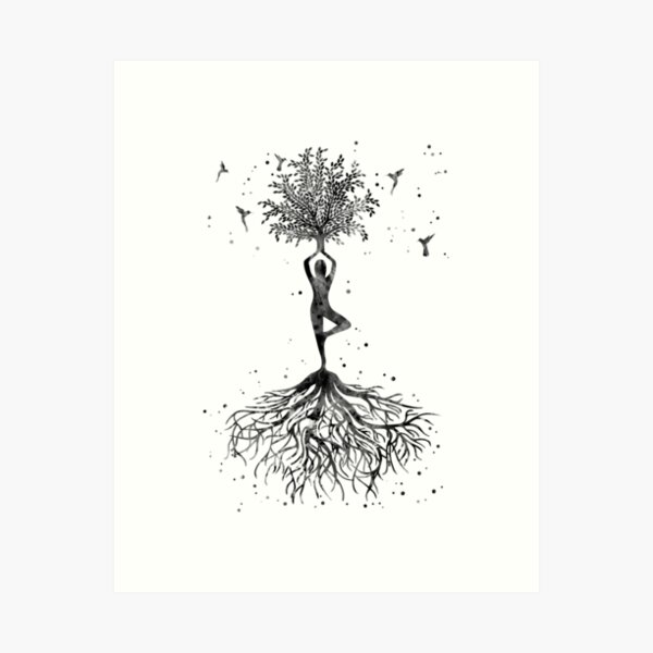 Arbre de vie symbole aquarelle impression arbre enraciné arbre de vie  affiche enraciné dans la terre illustration arbre de vie art impression  Wall Art -  Canada
