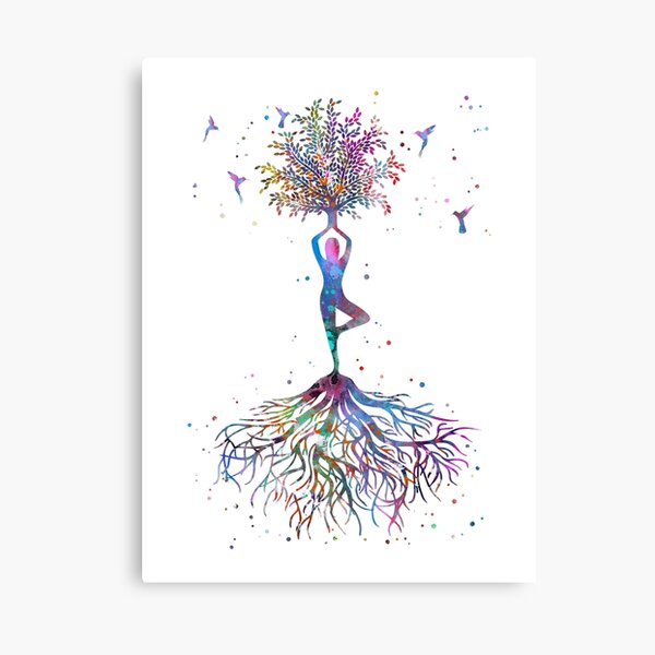 Item preview, Yoga tree with hummingbirds designed and sold by Rosaliartbook.