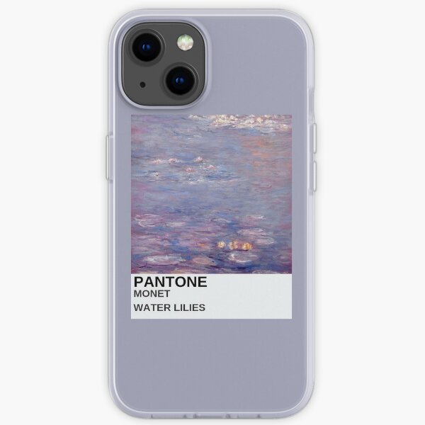 étui de téléphone esthétique monet art peinture violette Coque souple iPhone