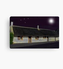 Robert Burns Cottage by Moonlight Canvas Print