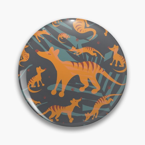 Item preview, Salted Caramel Tasmanian Tigers Jungle Pattern designed and sold by PurpleMoose.