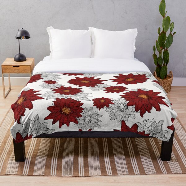 Item preview, Red and White Dahlia Design designed and sold by pocketsofnature.