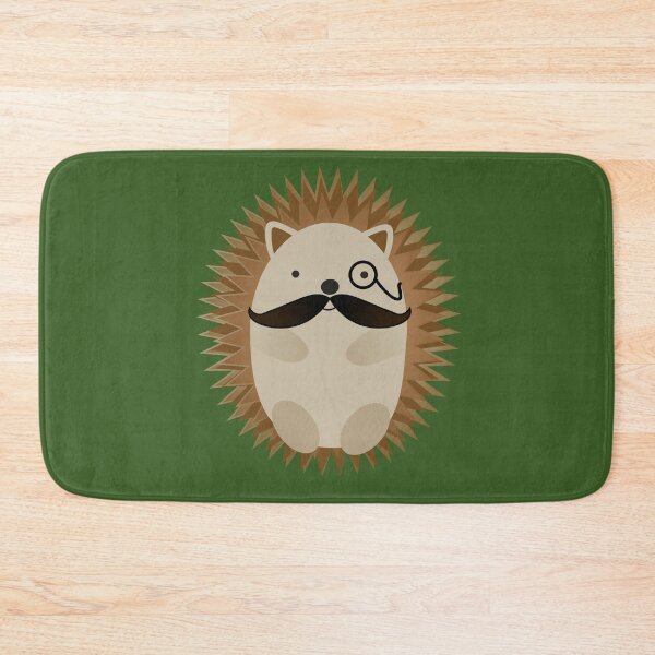 Artikelvorschau, Lustiger Igel mit Monokel und Schnurrbart entworfen und verkauft von Hedgie Designs.