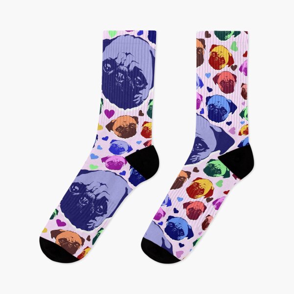 Item preview, Pug Puppy Dog Love Hearts Pattern  designed and sold by BluedarkArt.