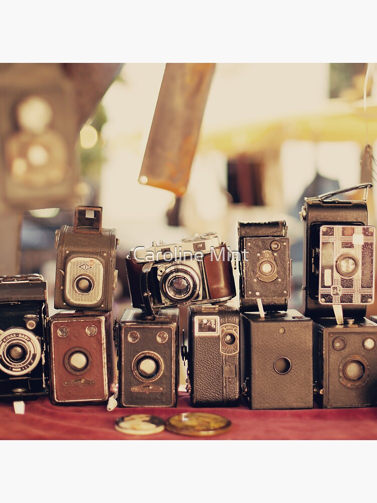 "Old Cameras (Vintage and Retro Film Cameras Collection)" Art Print by