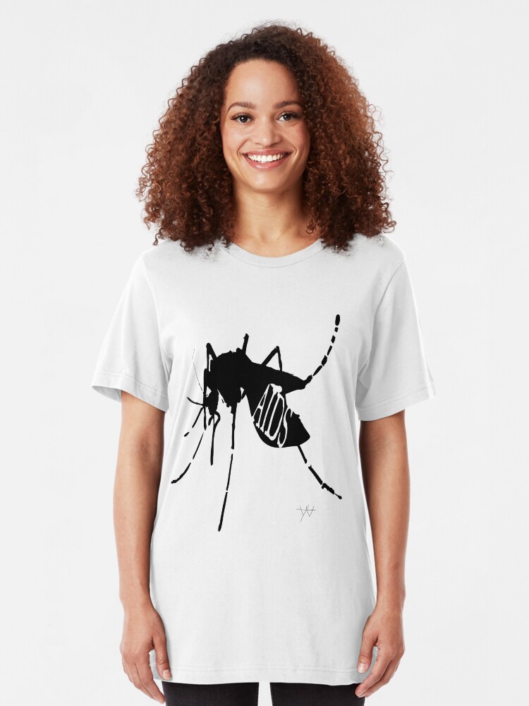 Alternate view of AIDS Mosquito Slim Fit T-Shirt