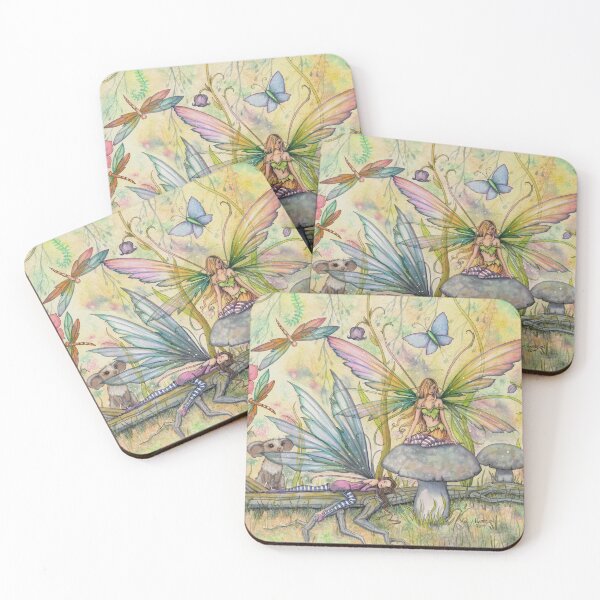Item preview, Friends Flower Fairies in Flower Garden Fantasy Art designed and sold by Molly  Harrison.