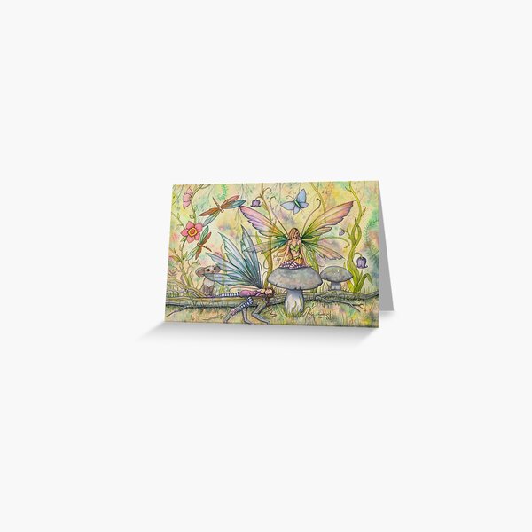 Item preview, Friends Flower Fairies in Flower Garden Fantasy Art designed and sold by Molly  Harrison.