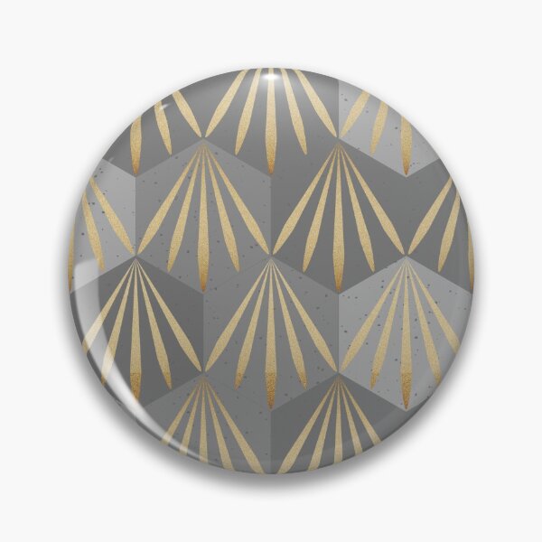 Item preview, Light gray and gold hexagon seamless pattern in art Deco style. designed and sold by NLobes.