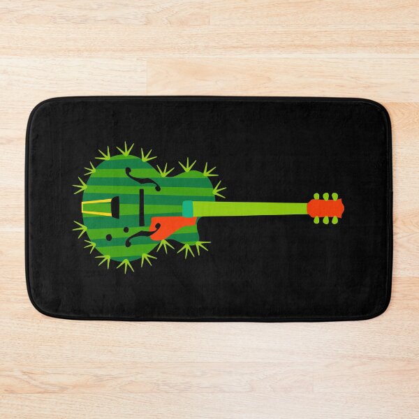 Item preview, Mexican Cactus Guitar on black background designed and sold by XOOXOO.