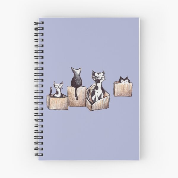 Item preview, Black and White Cats in a Box Drawing  designed and sold by Michelebuttons.