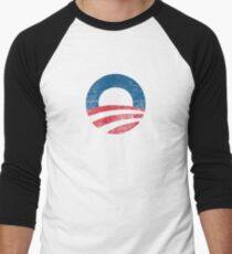 Retro Obama Logo Shirt Men's Baseball ¾ T-Shirt