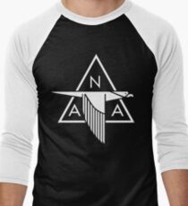 North American Aviation Logo (White) Men's Baseball ¾ T-Shirt
