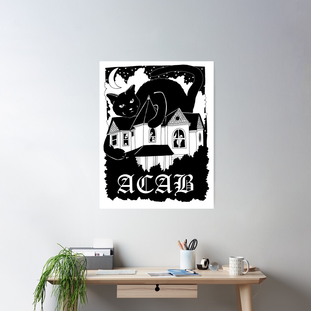 haunted house cat | acab all cats are beautiful Poster