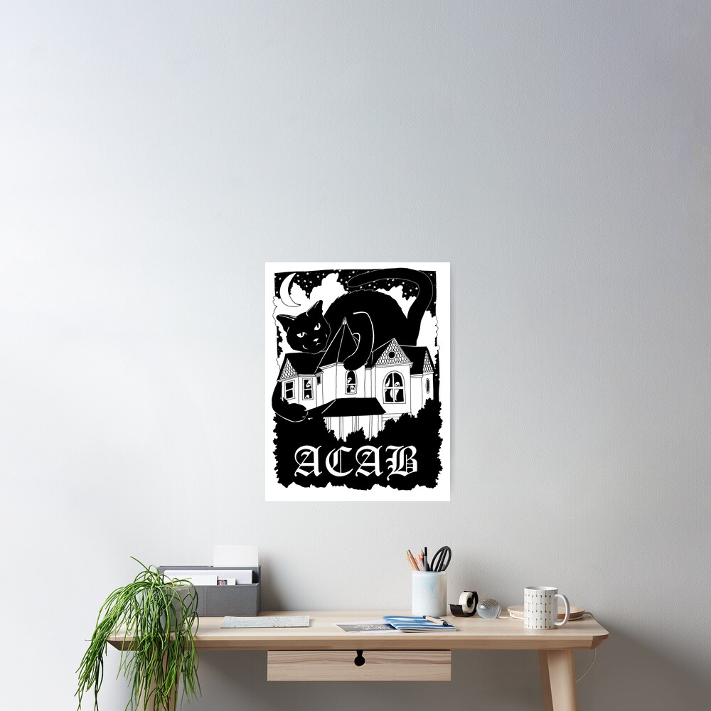 haunted house cat | acab all cats are beautiful Poster