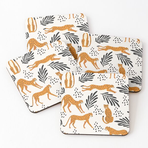 Item preview, Cheetahs pattern on white designed and sold by BlueLela.