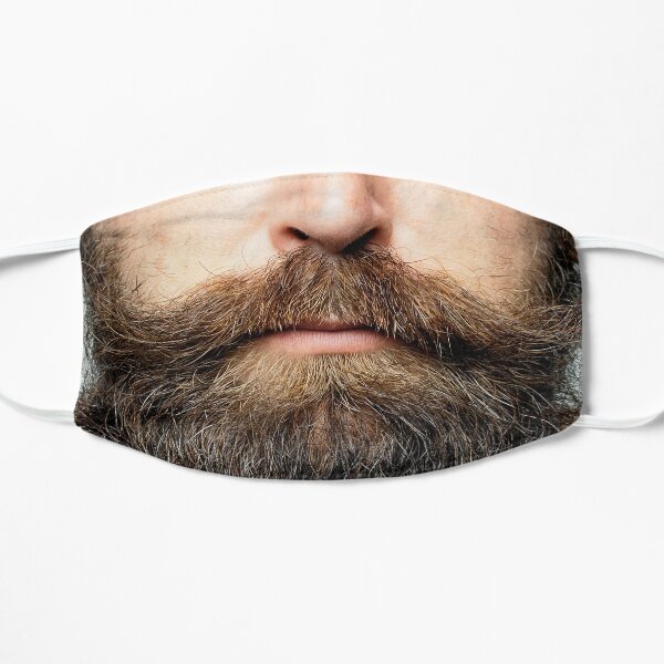 Hipster Beard face mask Flat Mask