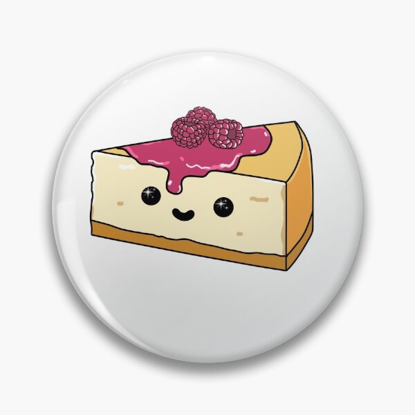 Item preview, Cheesecake kawaii with raspberries designed and sold by BreadCrumbBird.