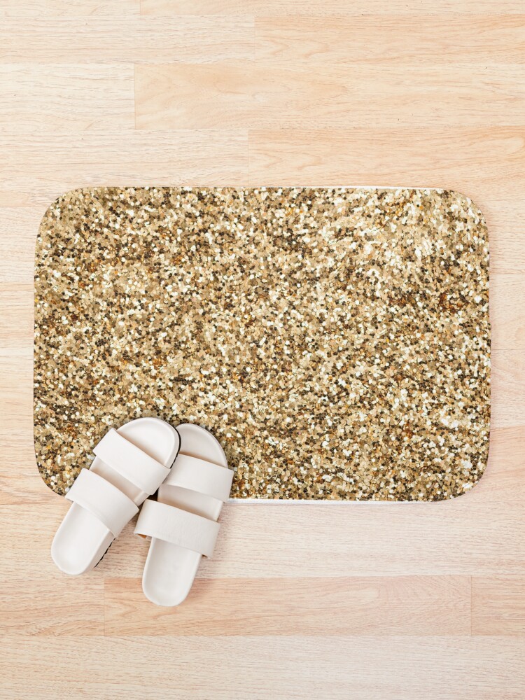 "Gold Sparkles" Bath Mat for Sale by newburyboutique Redbubble
