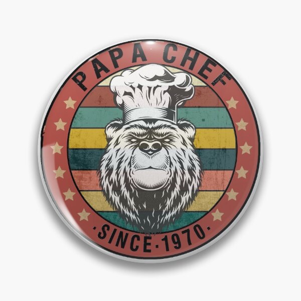 Item preview, Funny papa chef father's day vintage retro  designed and sold by GoodyLeo.